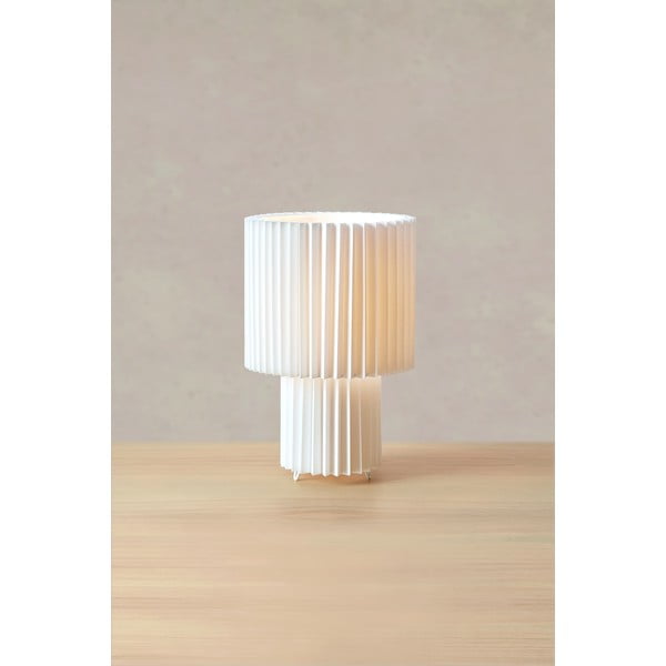 Lampada da tavolo bianca con paralume in tessuto (altezza totale 32 cm) Catis – Markslöjd-image-1