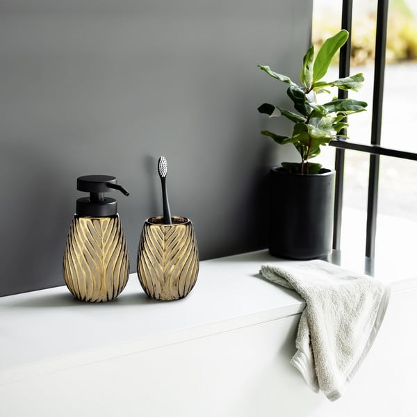 Set di accessori da bagno in ceramica color oro Idro - Wenko-image-1