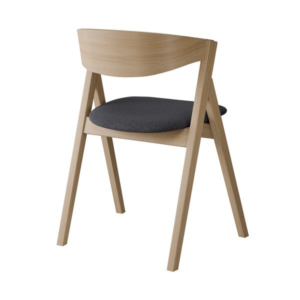 Sedia da pranzo in rovere in colore grigio scuro-naturale City - Hammel Furniture-image-4