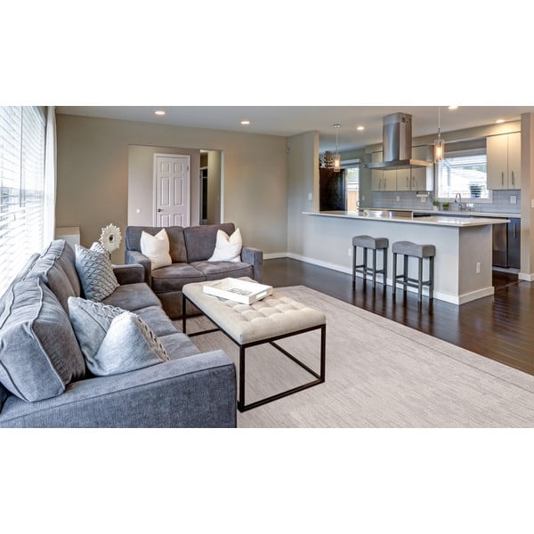 Tappeto in lana beige 160x240 cm Linea - Agnella-image-1