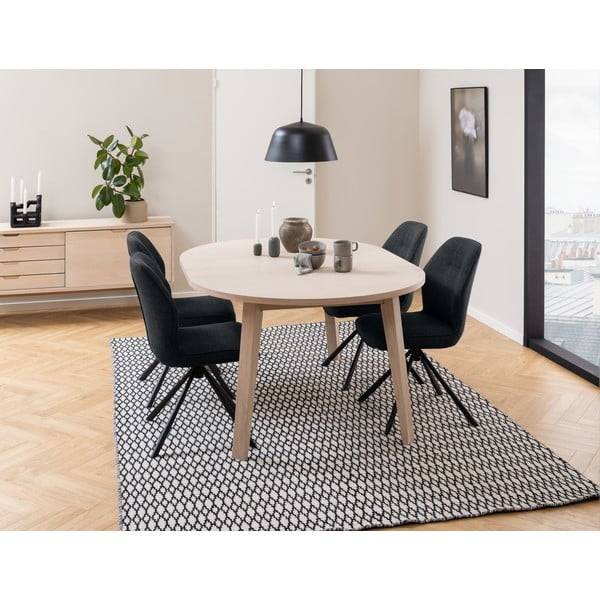 Tavolo da pranzo rotondo pieghevole con piano in rovere ø 120 cm A-Line - Actona-image-1