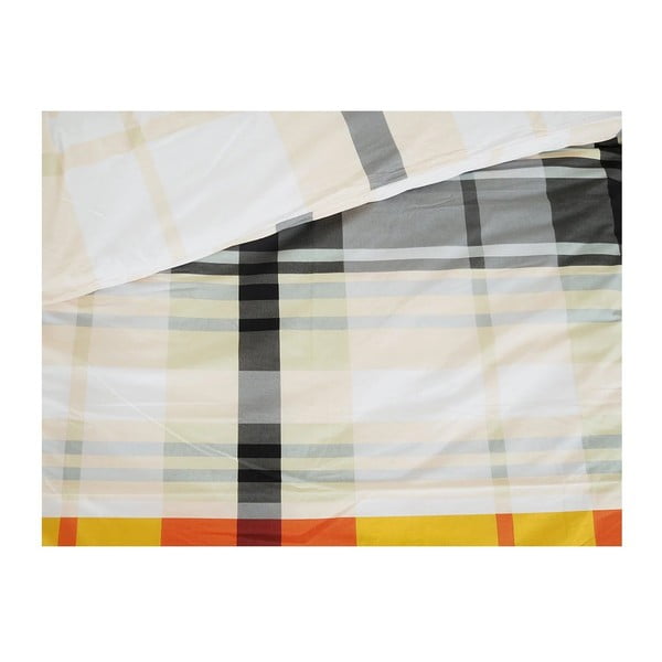 Set copripiumino e federa arancione in crêpe per letto singolo 140x200 cm Orabge Kube – B.E.S.-image-1