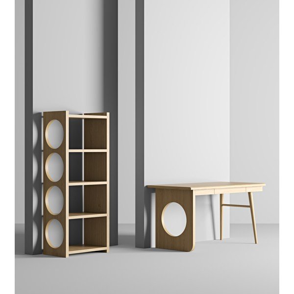 Libreria in rovere 70x160 cm Bau - Woodman-image-3