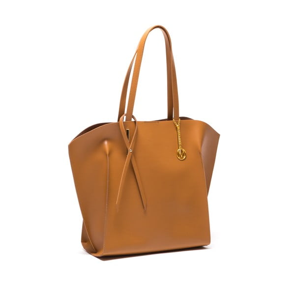 Hnědá kožená kabelka Mangotti Kalina-image-2