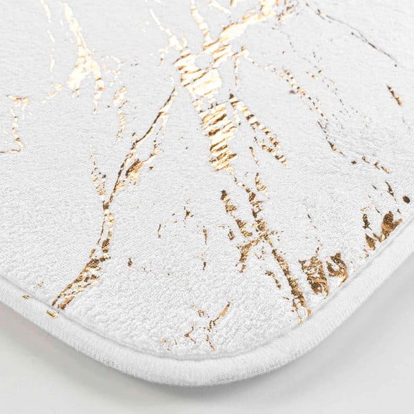 Tappetino per il bagno bianco/dorato 45x45 cm Aquamarbre – douceur d'intérieur-image-3