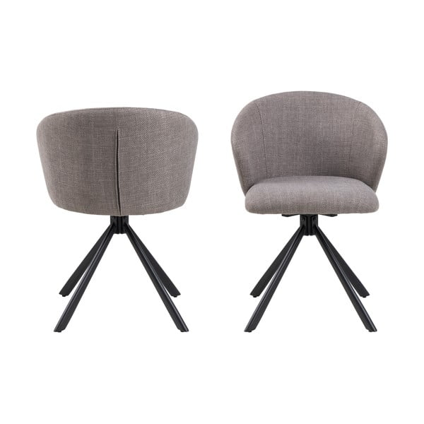 Set di sedie da pranzo grigia in imbottito 2 pz Pippa – Actona-image-2
