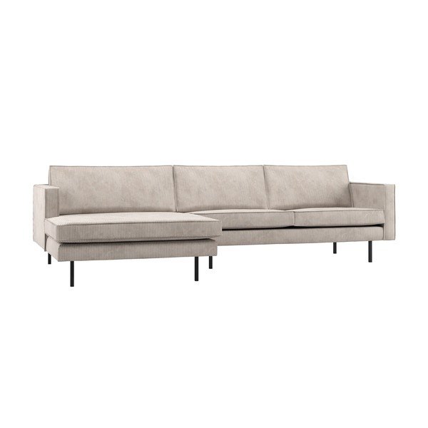 Divano angolare color crema (con penisola a destra/con chaise lounge) Rodeo – WOOOD