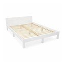 Letto matrimoniale bianco in legno di faggio con griglia 160x200 cm Dabi - Ragaba