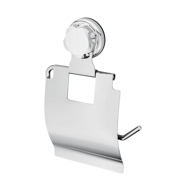 Porta carta igienica in metallo autoportante in argento Bestlock Bath - Compactor-image-3