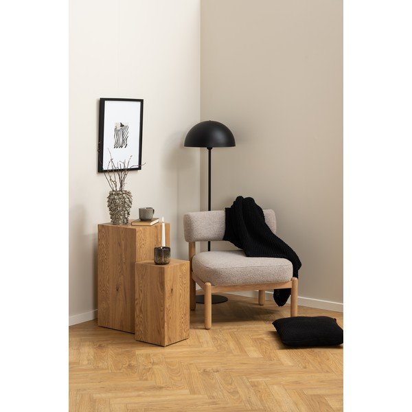 Poltrona beige in tessuto bouclé Burley - Actona-image-1