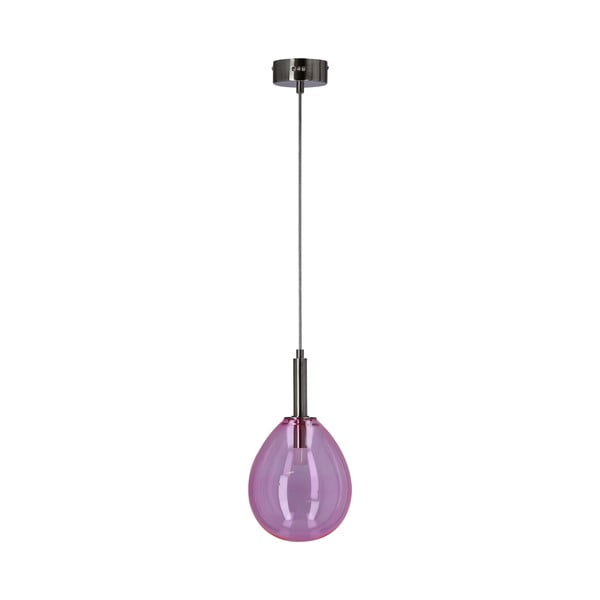Lampadario LED viola con paralume in vetro Lukka – Candellux Lighting-image-4
