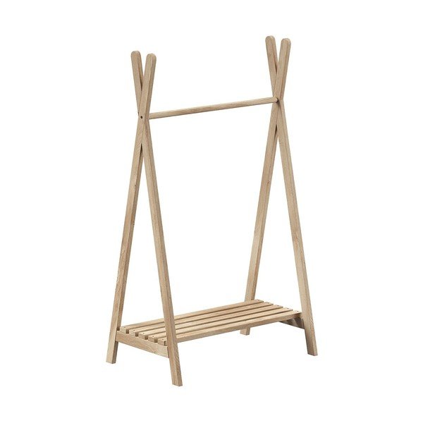 Appendiabiti per bambini di colore naturale in rovere massiccio 74x132 cm Forrest – Vipack