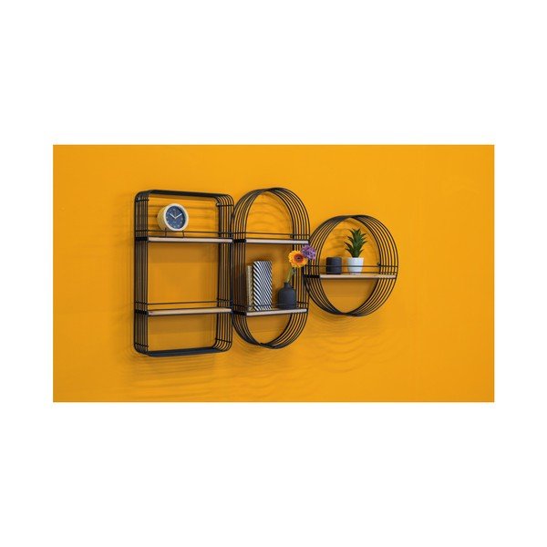 Mensola a muro nera Rectangle - Leitmotiv-image-3