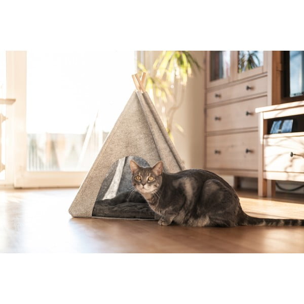 Tenda teepee grigio chiaro per animali domestici Tipi - Wenko-image-4