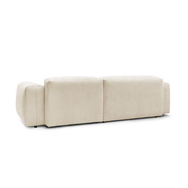 Divano angolare in velluto a coste beige (angolo destro) Lafayette - Bobochic Paris-image-4