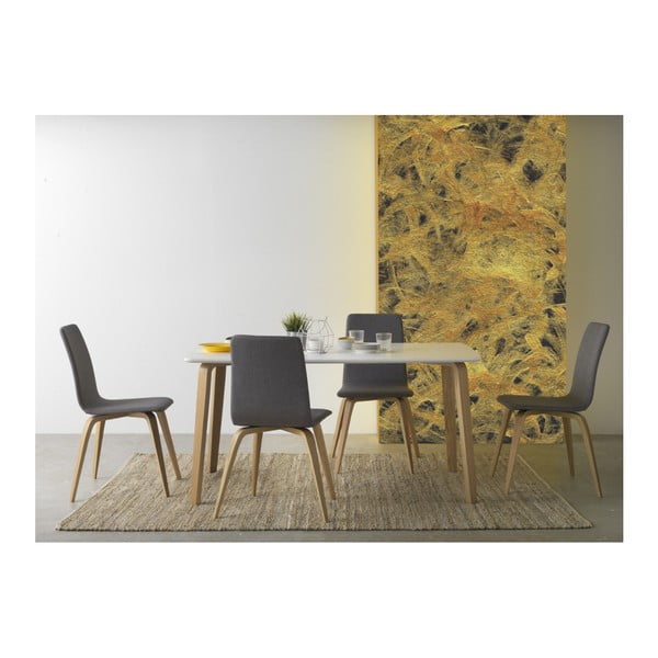 Set di 4 sedie da pranzo in legno imbottite - Geese-image-1