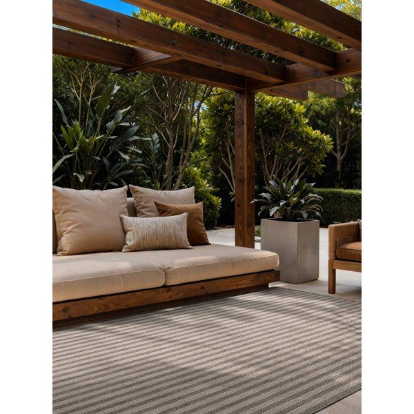 Tappeto da interno/esterno grigio/color crema 160x230 cm Haringey Linley – Ted Baker-image-1