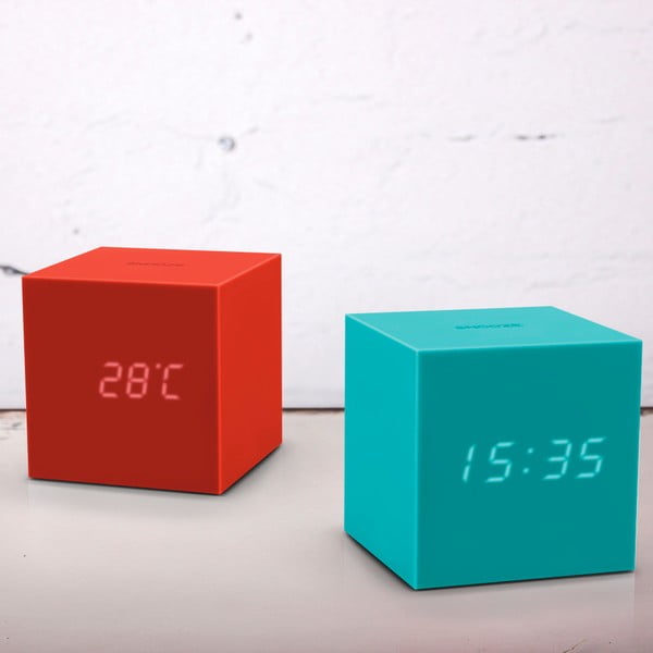 Sveglia a LED rossa Cubo di gravità Gravity Cube Click - Gingko-image-1