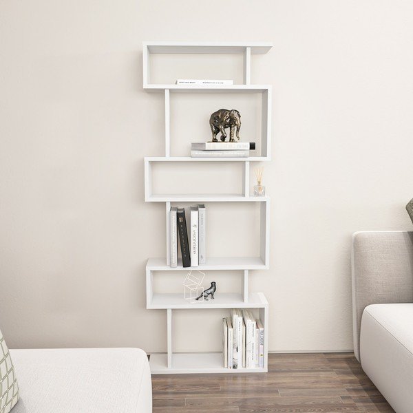 Libreria bianca 60x160 cm Bates - Kalune Design-image-3