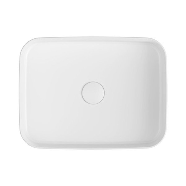 Lavabo in ceramica bianca , 50 x 36 cm Infinity Rectangle - Sapho-image-2