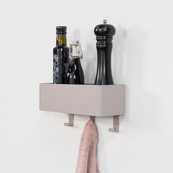 Mensola da bagno da parete grigio tortora in acciaio Multi – Spinder Design-image-3