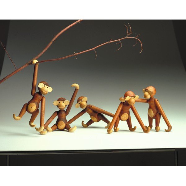 Statuetta in legno massiccio Monkey - Kay Bojesen Denmark-image-1