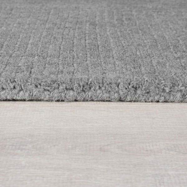 Tappeto greige in lana tessuto a mano 120x170 cm Border – Flair Rugs-image-4