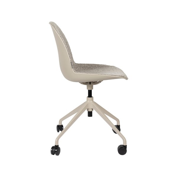 Sedia da ufficio beige in imbottito Albert Kuip – Zuiver-image-3