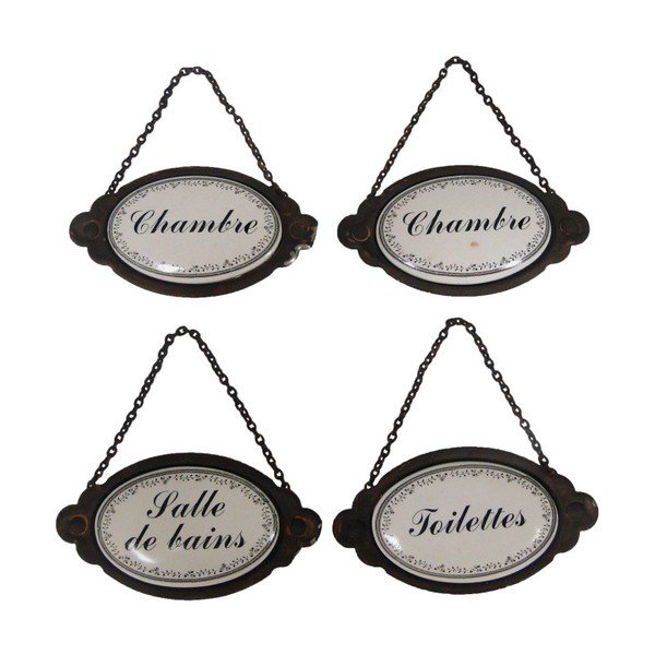 Insegna in metallo 14,5x8 cm Chambre - Antic Line