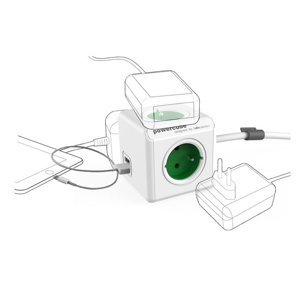 Presa di corrente PowerCube Extended USB - Cubenest-image-2