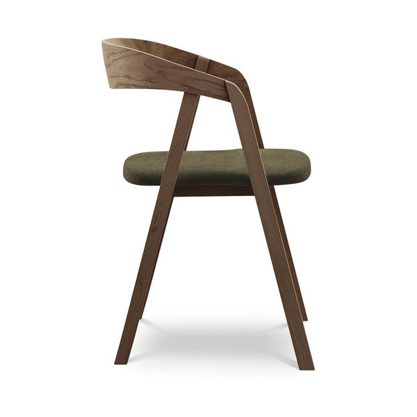 Sedia da pranzo verde in legno massiccio Erika – Makamii-image-2