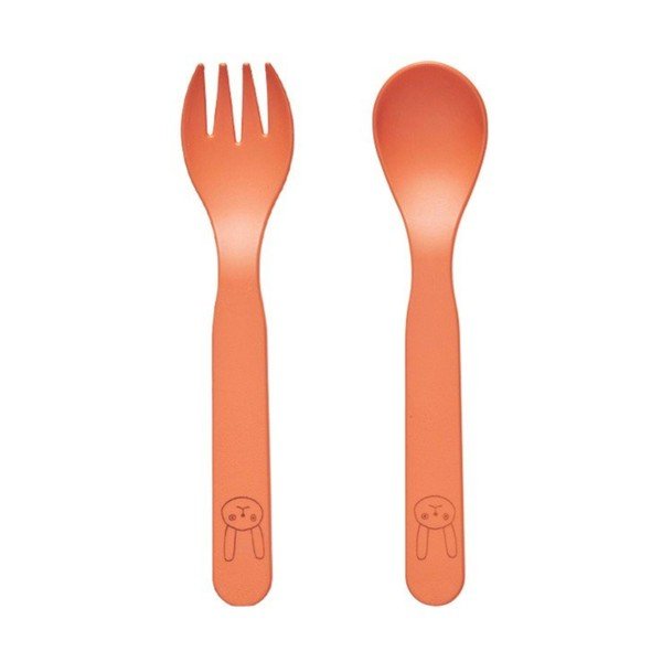 Posate per bambini arancione in plastica 2 pz Pullo – OYOY Mini