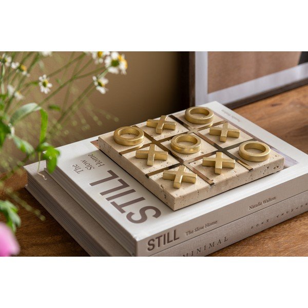 Piccola decorazione in pietra Tic Tac Toe – PT LIVING-image-1