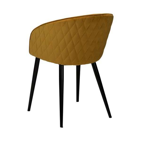Sedia da pranzo in velluto color senape Dual - DAN-FORM Denmark-image-3