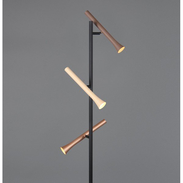 Lampada da terra a LED nera con paralume in metallo (altezza 150 cm) Fiato - Trio-image-1