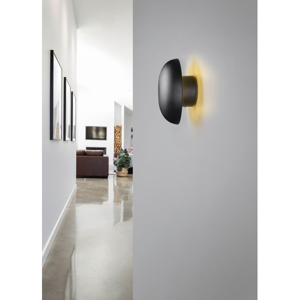 Lampada da parete LED nera opaca con ricarica USB Davey – Trio-image-1