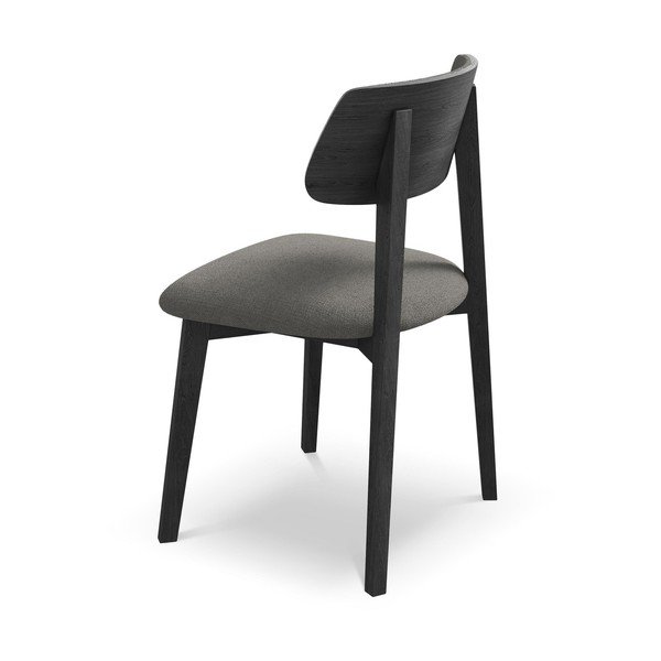 Sedia da pranzo grigia in legno massiccio Niu – Makamii-image-3