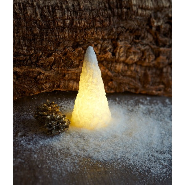 Decorazione luminosa a LED Cono, altezza 15 cm Snow - Sirius