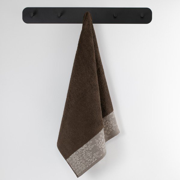Asciugamano marrone in spugna di cotone 70x140 cm Crea - AmeliaHome-image-1