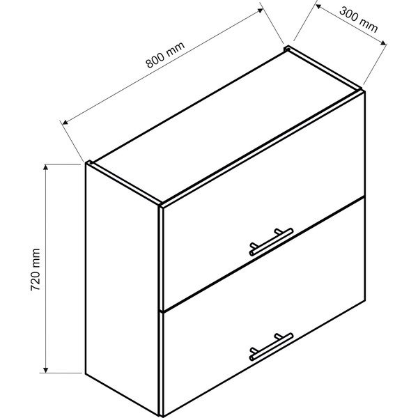 Mobile da cucina superiore (larghezza 60 cm) Kai - STOLKAR-image-1