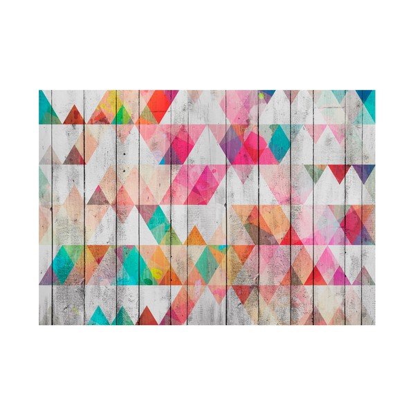 Carta da parati di grande formato, 200 x 140 cm Rainbow Triangles - Artgeist