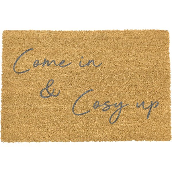 Tappeto in cocco naturale grigio Come In & Cosy Up, 40 x 60 cm - Artsy Doormats