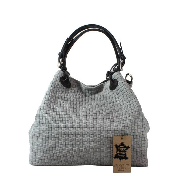 Borsa in pelle grigia Tessa - Chicca Borse-image-2