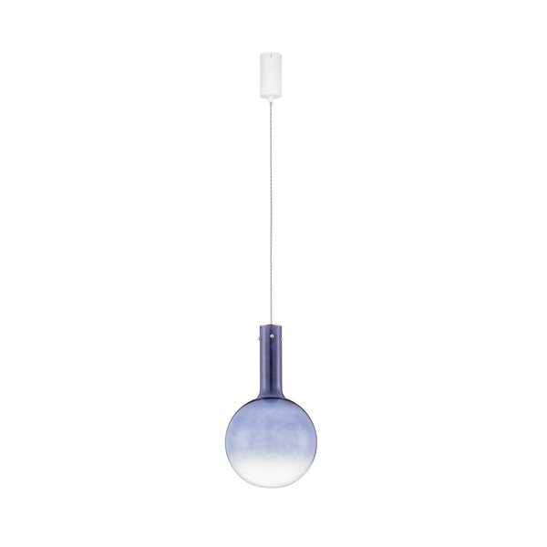 Lampadario LED blu in vetro con intensità regolabile ø 25 cm Nostos – Nova Luce