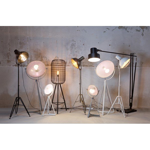 Lampada da terra bianca soffiata - BePureHome-image-1