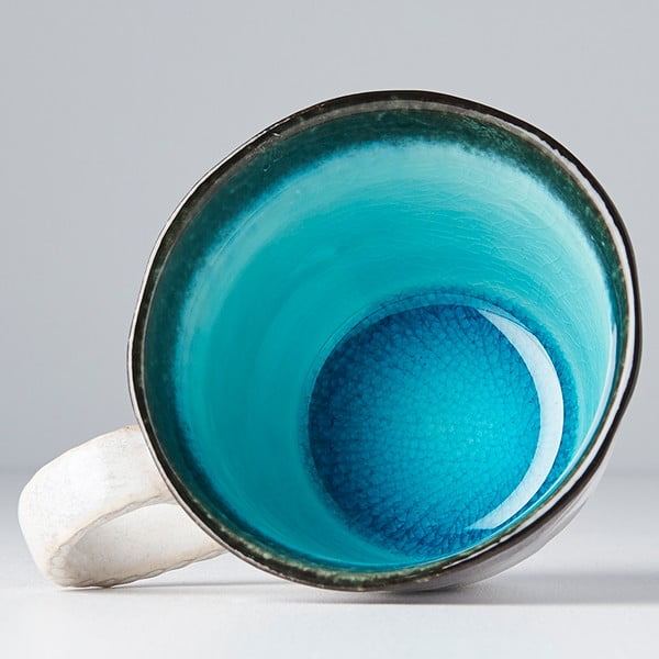 Tazza in ceramica blu e bianca, 250 ml - MIJ-image-3