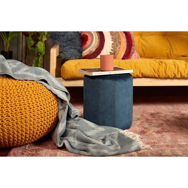 Pouf in velluto rosa Ejby - Bonami Essentials-image-2