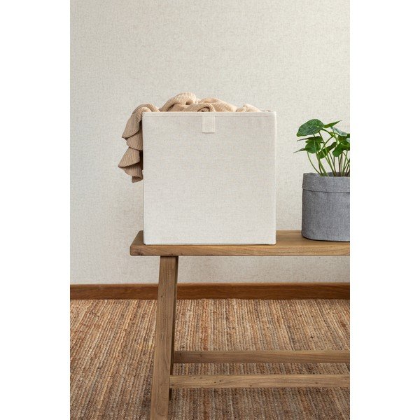 Scatola beige in tessuto 32x31,5x31,5 cm Soft Storage Cube – Bigso-image-3