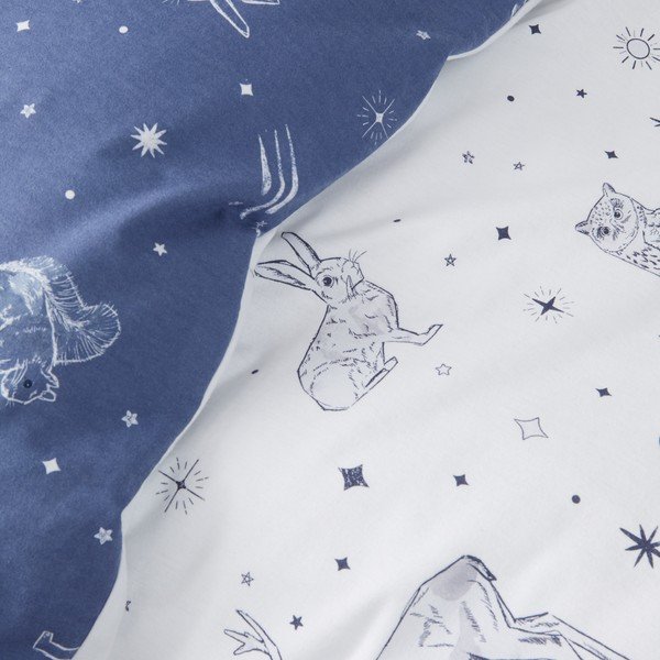 Biancheria da letto singola per bambini in flanella 135x200 cm Starlight Animals - Bianca-image-4