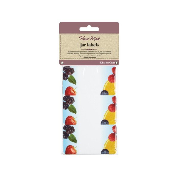 Sada 30 nalepovacích štítků na zavařovačky Kitchen Craft Fruits